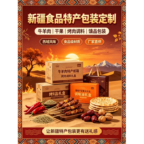 新疆特产礼盒定制：干果 / 农产品长途防震包装设计方案
